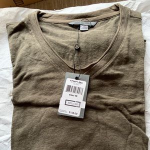 JOHN VARVATOS LINEN V-NECK TEE